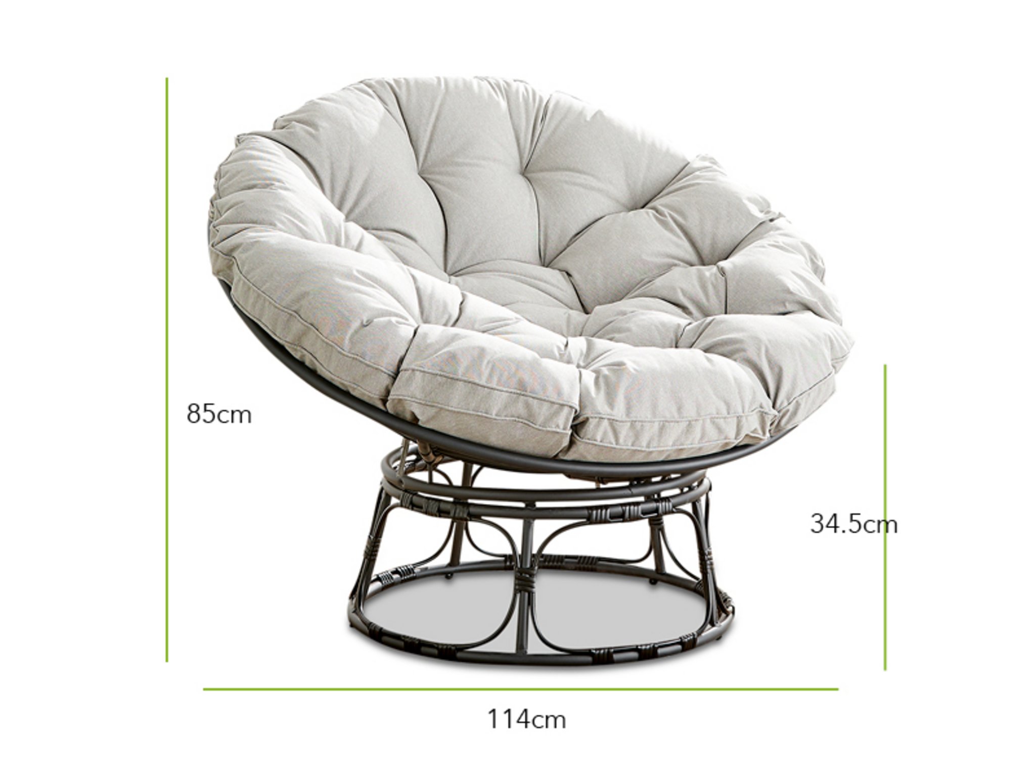 White deals moon chair